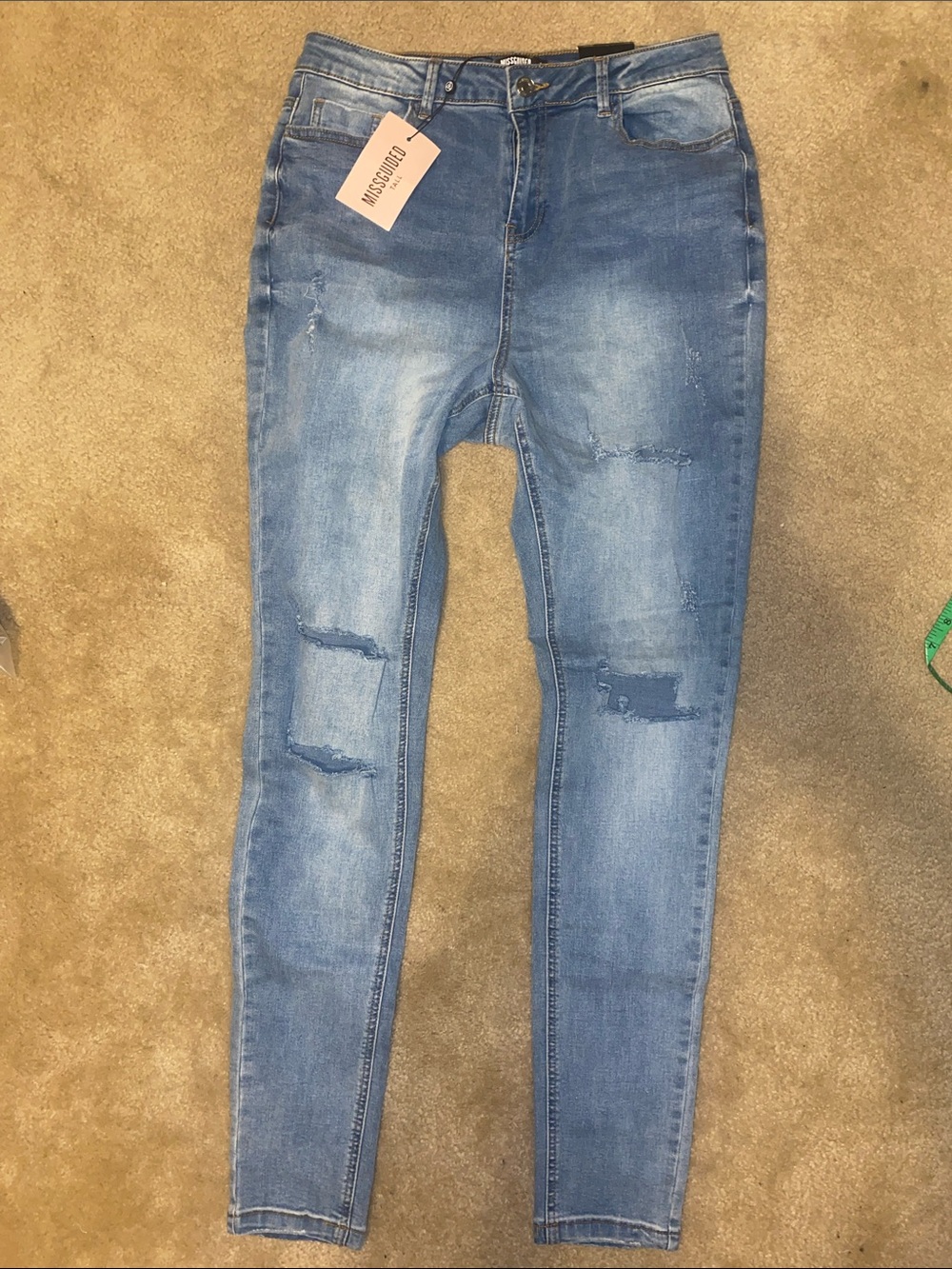 NWT!!  MISGUIDED DISTRESSED SKINNY JEANS - TALL